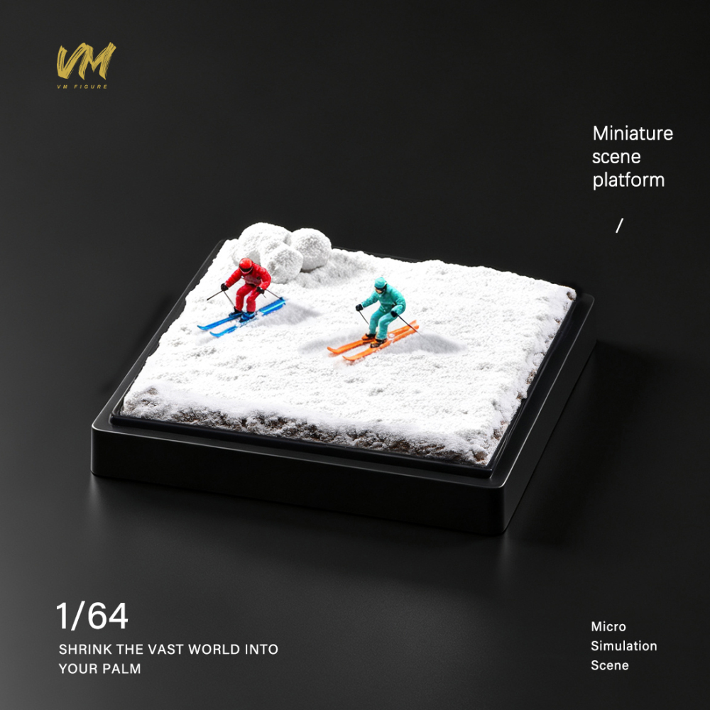 10cm Square Highway Scene Platform with Dust Cover Display Box Model Suitable For 1/64 Cars Mini Figure Dolls Miniature Display