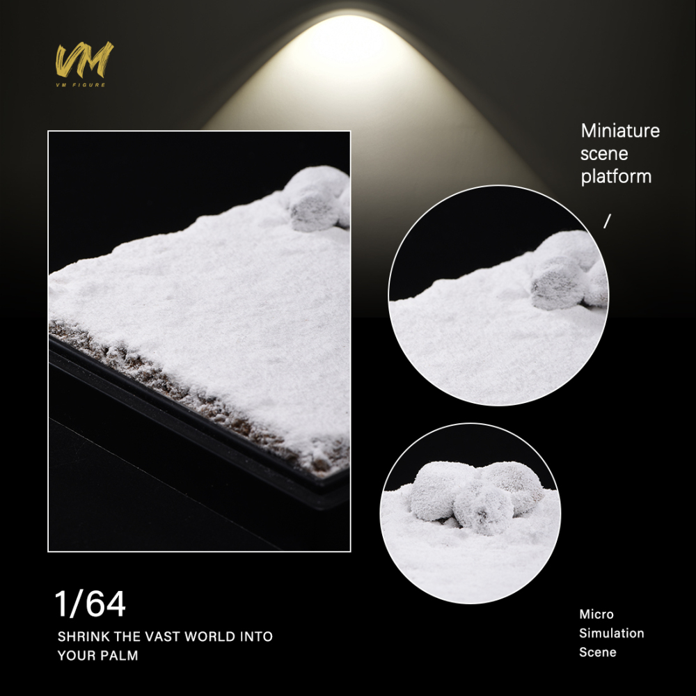 10cm Square Highway Scene Platform with Dust Cover Display Box Model Suitable For 1/64 Cars Mini Figure Dolls Miniature Display