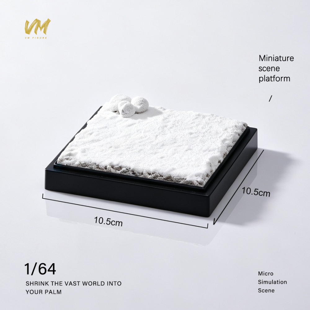 10cm Square Highway Scene Platform with Dust Cover Display Box Model Suitable For 1/64 Cars Mini Figure Dolls Miniature Display