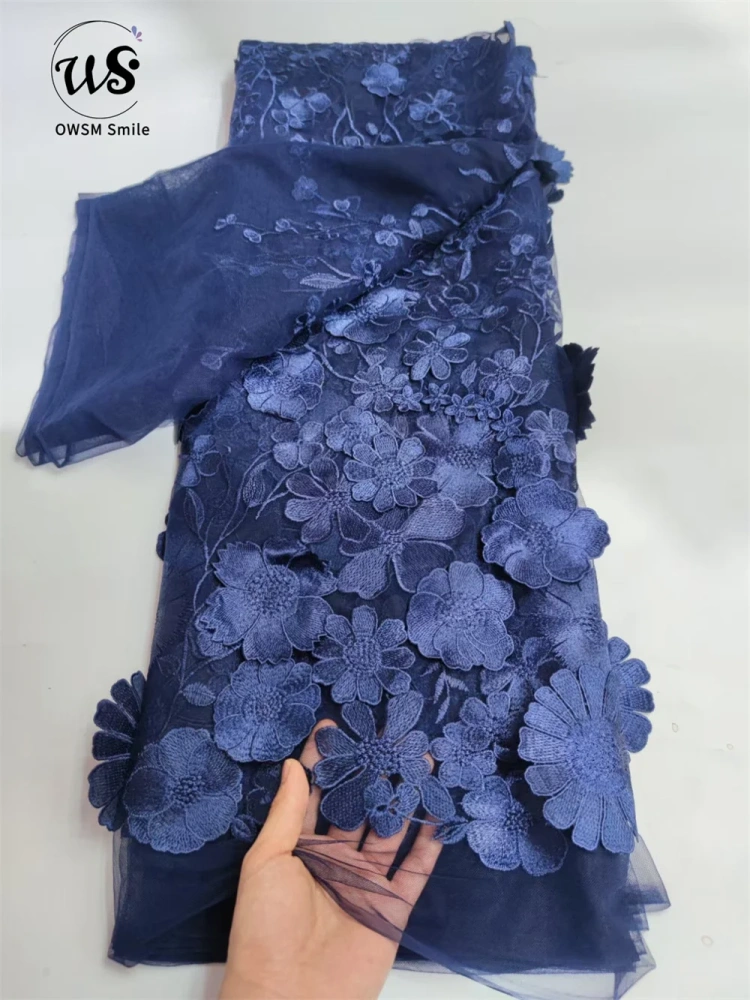 5Y Vestido Fashion Design Africa Style High Appearance Level Multi Colors Embroidery  Net Lace For Party Dresses in 2022