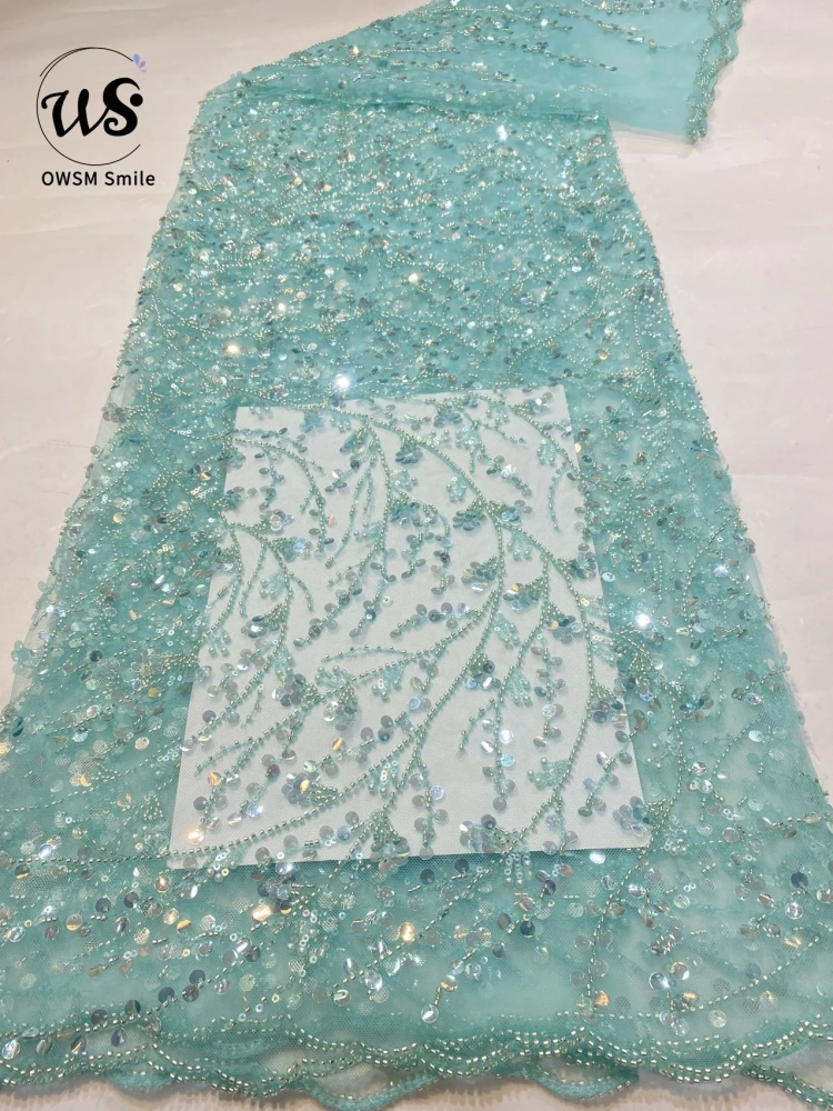 Newest Classical Embroidery Dresses for Women 2023 High Quality Lace Handmade Sequin Net Lace For Party Evening Dress