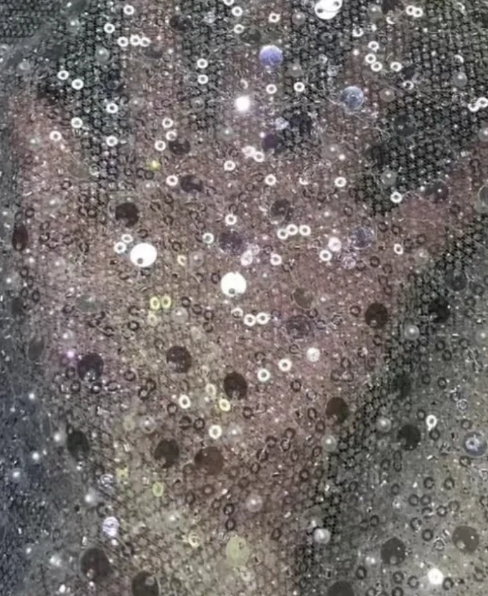 Hot Lace Fabric 2023 High Quality Lace 5 Yards Handmade Advanced Embroidery Beads Sequins For Party Evening Dresses
