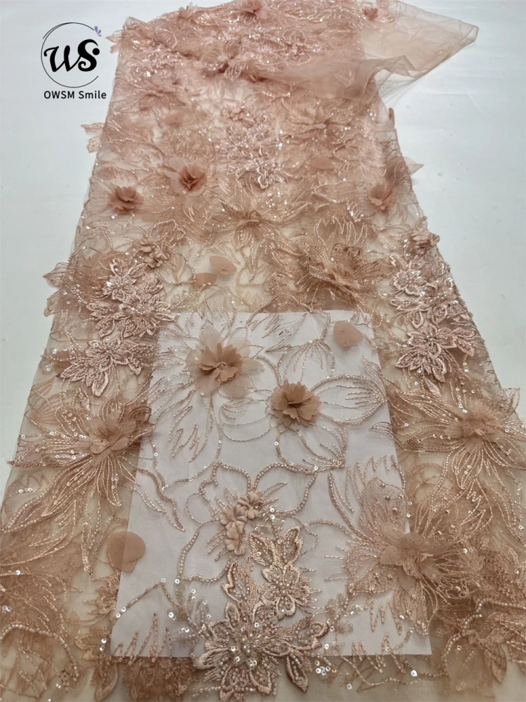 2024 New Exquisite Net Lace 3D Embroidery Beads Sequins Dress, Evening Dress, Handmade, Affordable Luxury, Party, Top Quality
