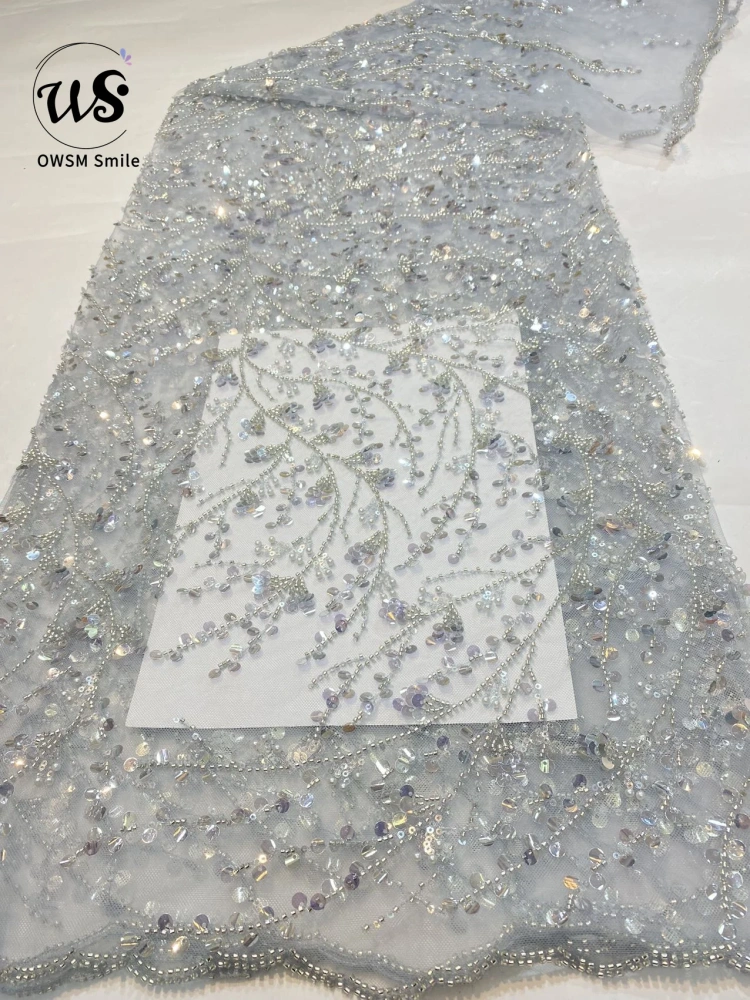 Newest Classical Embroidery Dresses for Women 2023 High Quality Lace Handmade Sequin Net Lace For Party Evening Dress