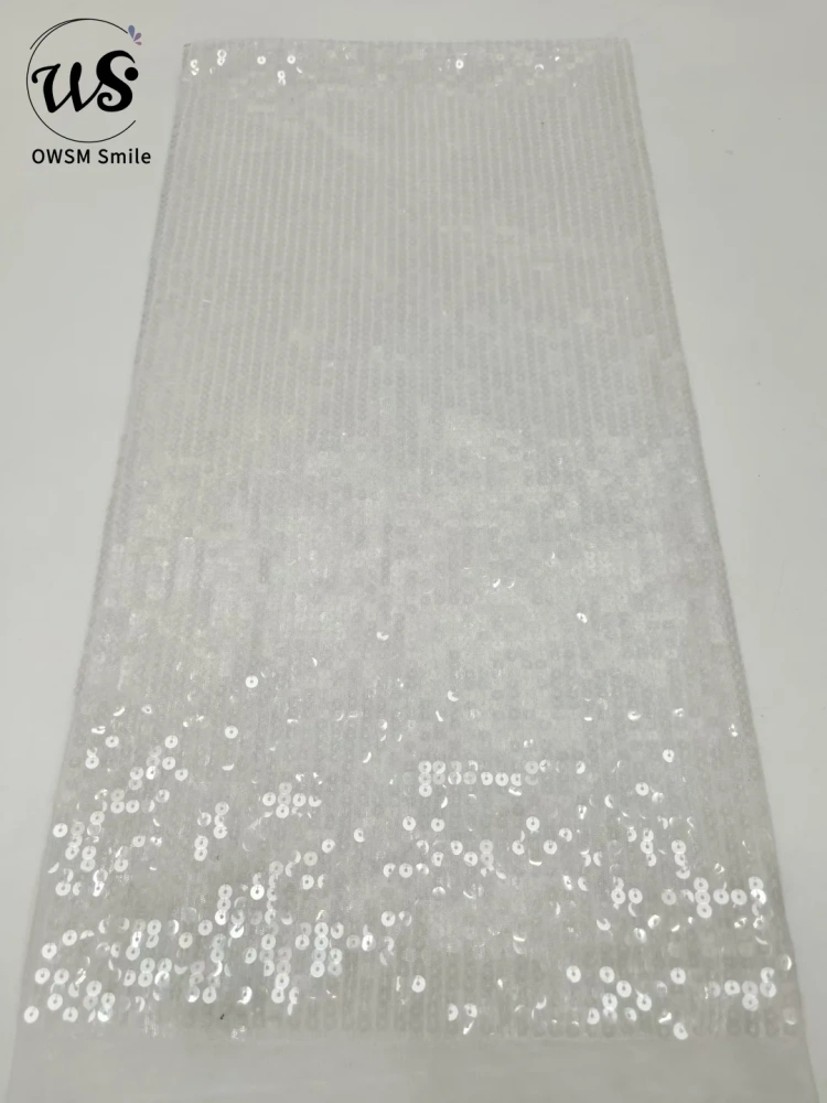 Women's Full Sequins Embroidered Mesh Lace Popular Party Evening Dress Fabric Hot Sale