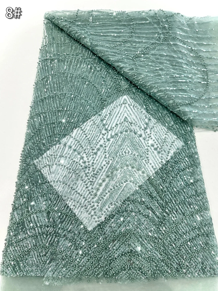Newest Classical Embroidery Dresses for Women 2023 High Quality Lace Handmade Sequin Net Lace For Party Evening Dress