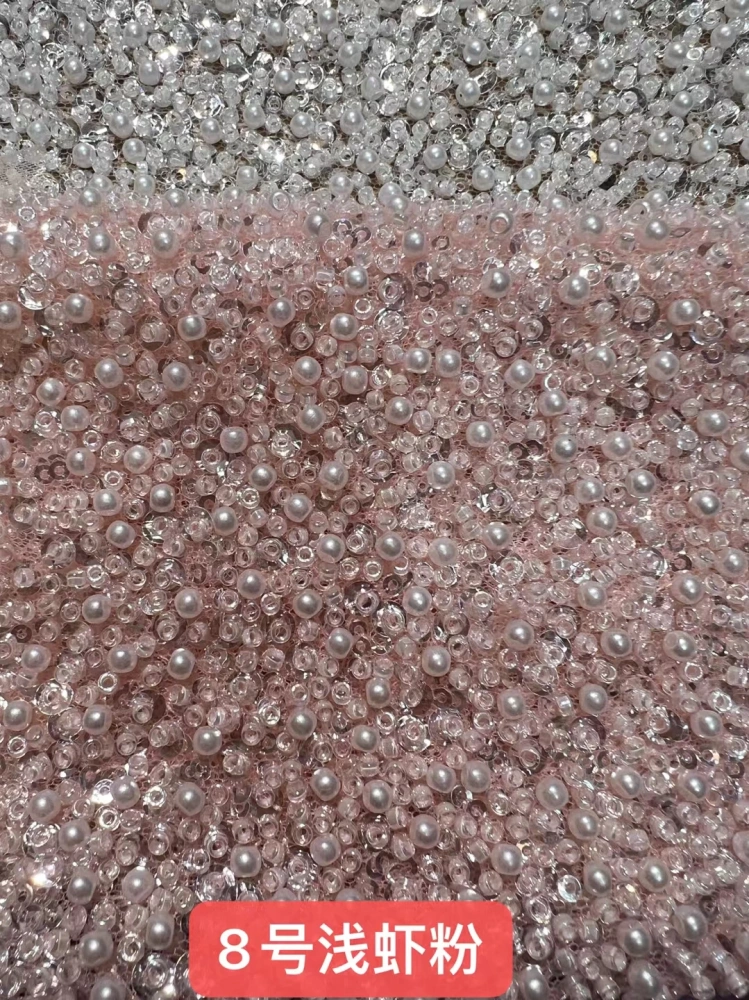 French Popular Handmade Lace with Sequins, Exquisite Embroidery, Net Lace, Beaded Fabric, Party Evening Dress, Exquisite