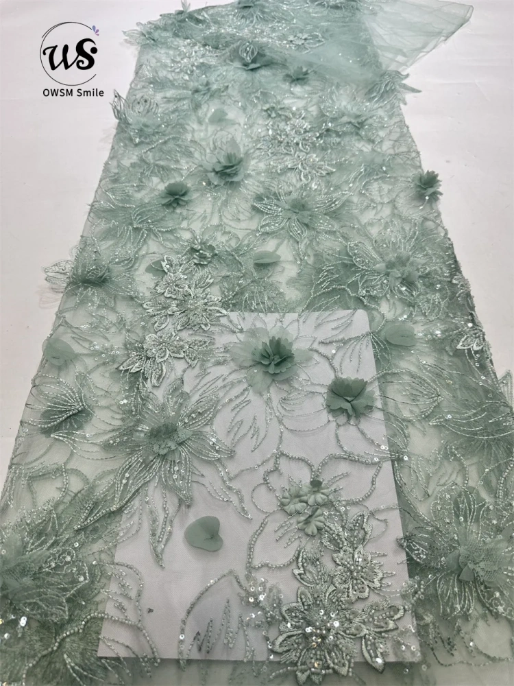 2024 New Exquisite Net Lace 3D Embroidery Beads Sequins Dress, Evening Dress, Handmade, Affordable Luxury, Party, Top Quality