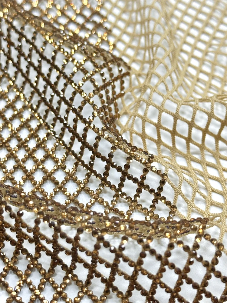 Luxury Design Hot On Sale Fabric Top Quality Handmade Embroidery Net Lace Rhinestone For Party Evening Dresses