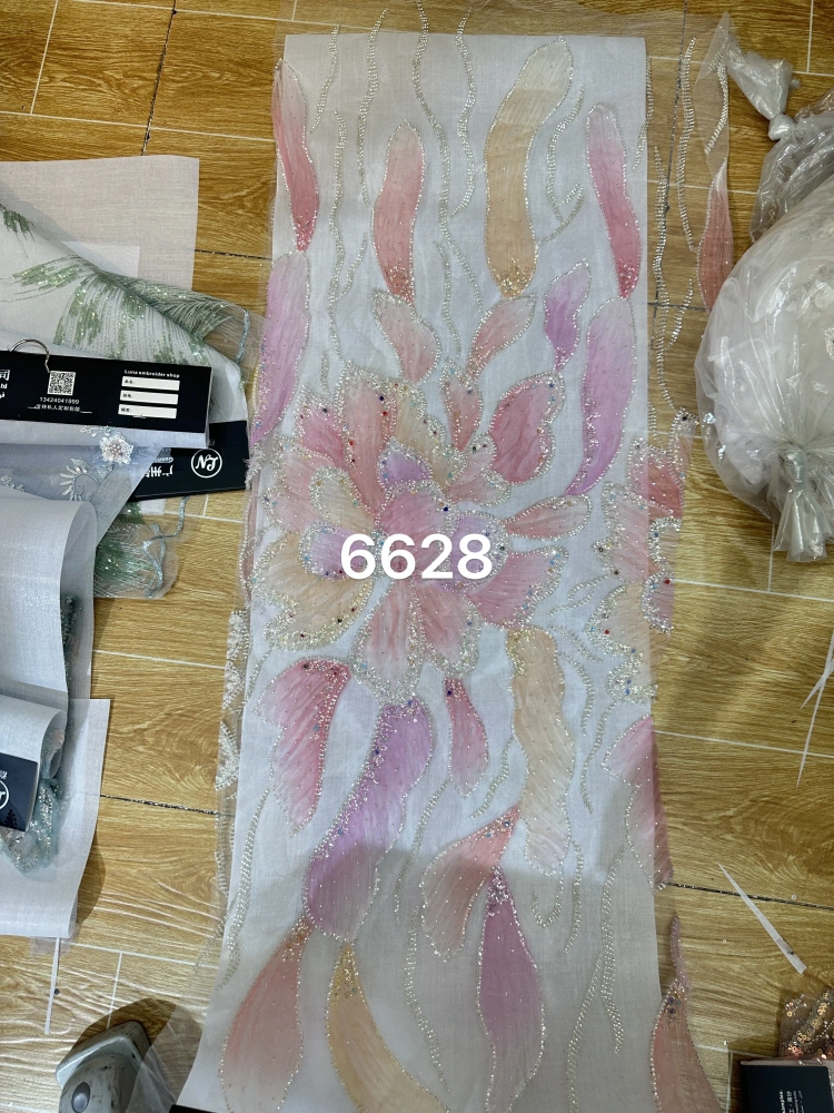 Amazing Gradient Color Mermaid Skirt Design Africa Top Quality 3D Embroider Beads Net Lace Sequins For Women Evening Dresses