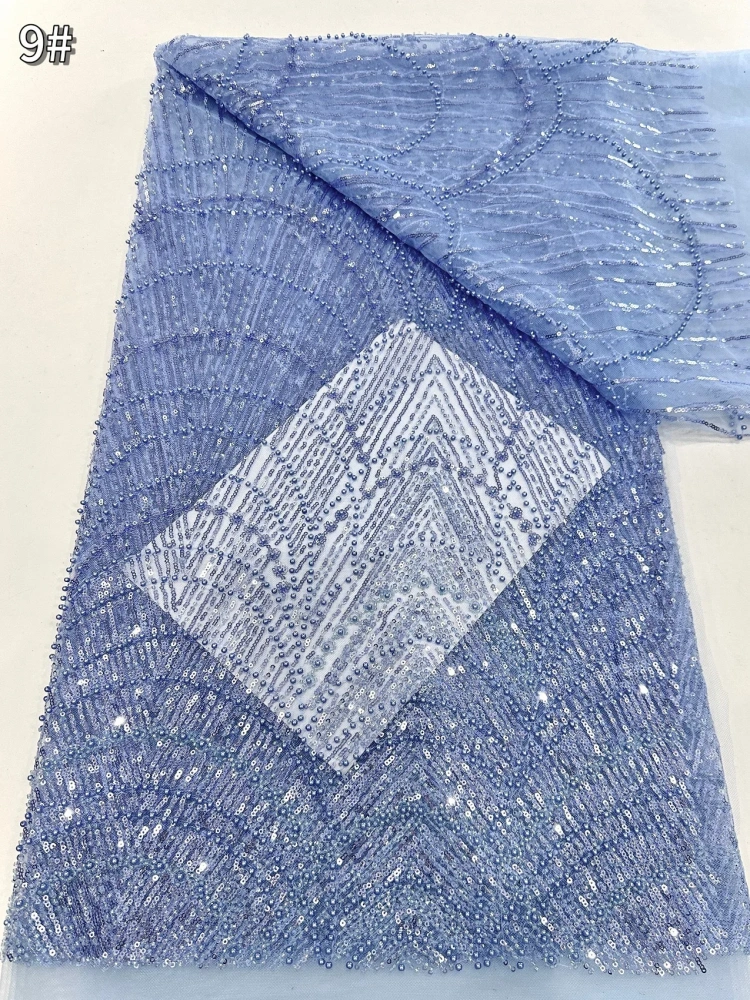 Newest Classical Embroidery Dresses for Women 2023 High Quality Lace Handmade Sequin Net Lace For Party Evening Dress