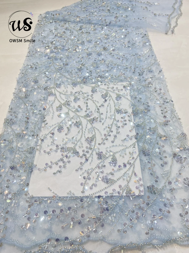 Newest Classical Embroidery Dresses for Women 2023 High Quality Lace Handmade Sequin Net Lace For Party Evening Dress
