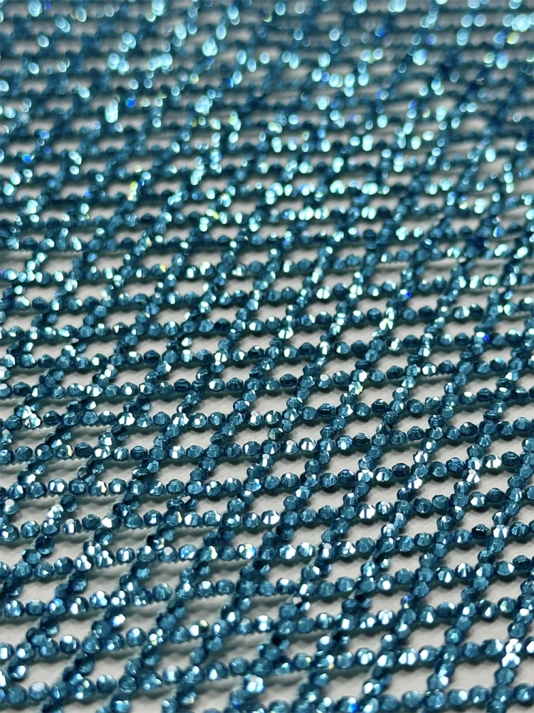 Luxury Design Hot On Sale Fabric Top Quality Handmade Embroidery Net Lace Rhinestone For Party Evening Dresses