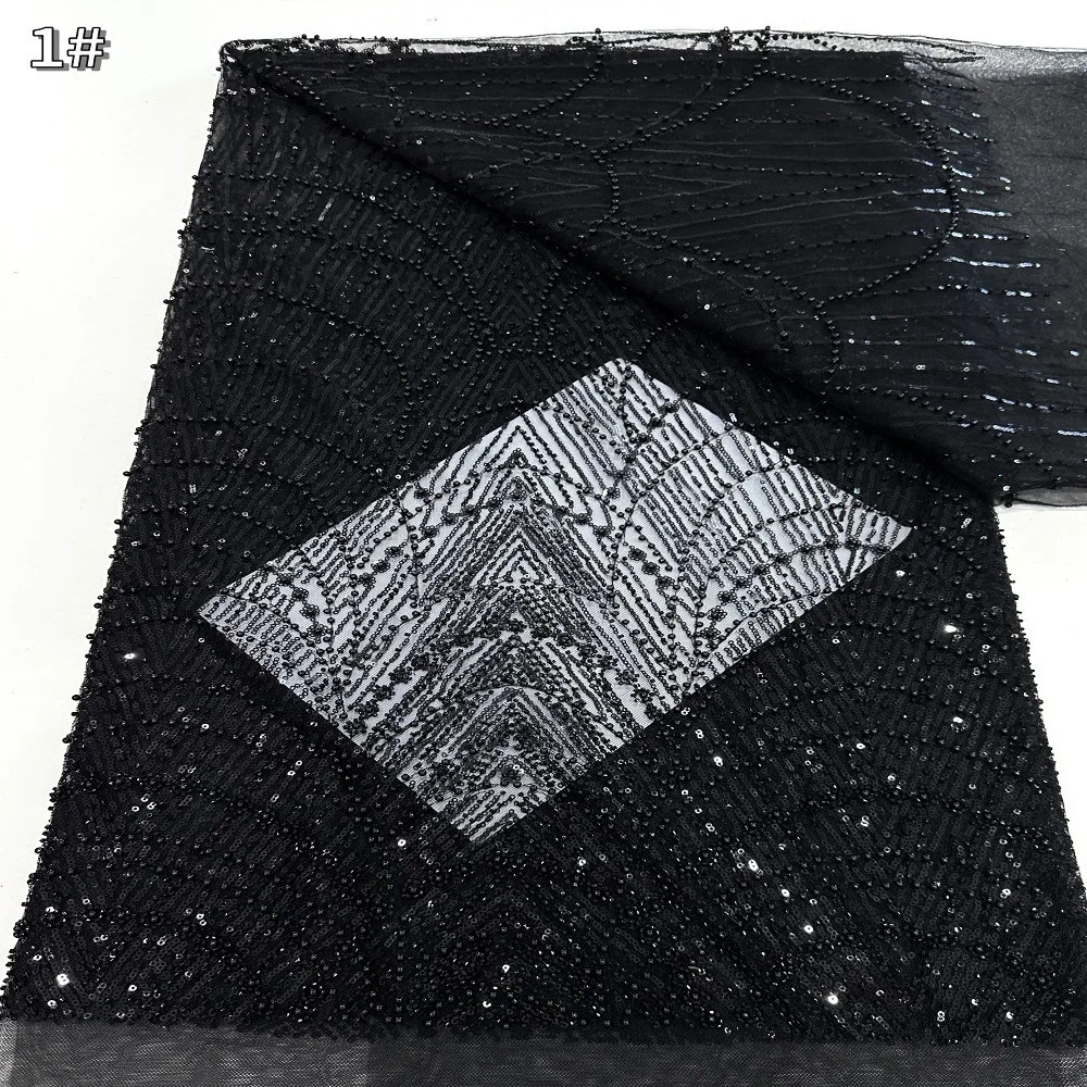 Newest Classical Embroidery Dresses for Women 2023 High Quality Lace Handmade Sequin Net Lace For Party Evening Dress