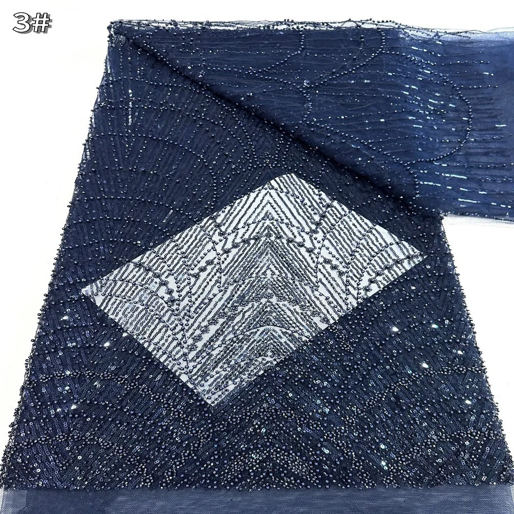 Newest Classical Embroidery Dresses for Women 2023 High Quality Lace Handmade Sequin Net Lace For Party Evening Dress