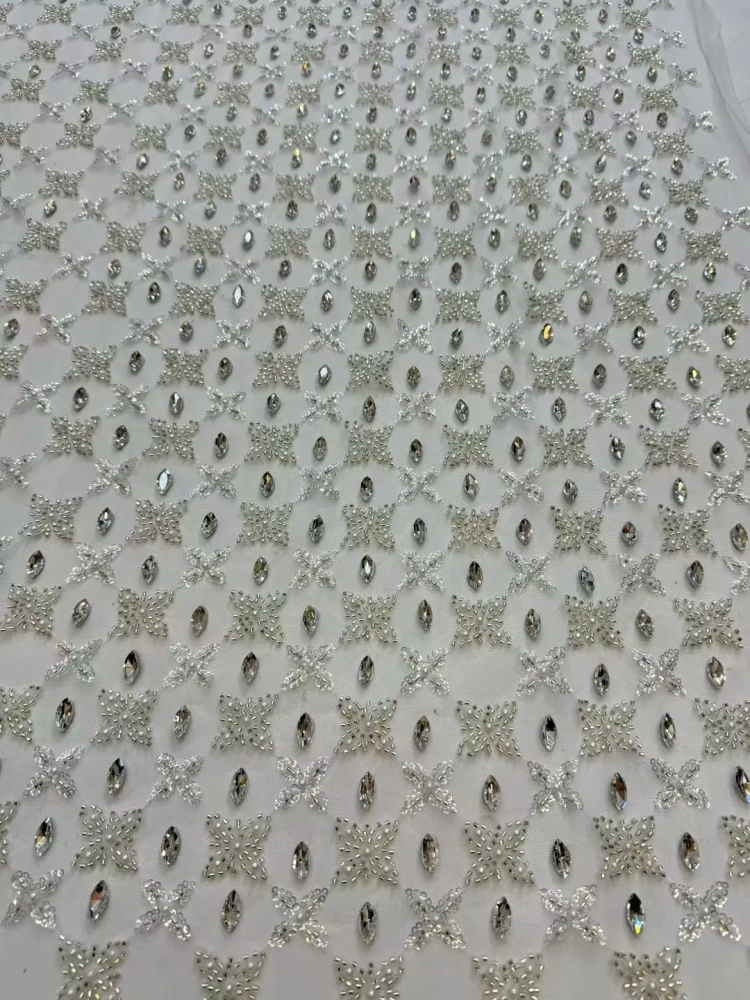 Amazing New Arrival Fashion Design Super Top Quality Rhinestone Net Lace Exquisite Beads Sequins For Party Or Wedding Dresses