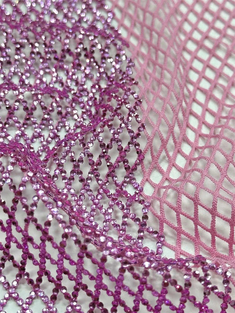 Luxury Design Hot On Sale Fabric Top Quality Handmade Embroidery Net Lace Rhinestone For Party Evening Dresses