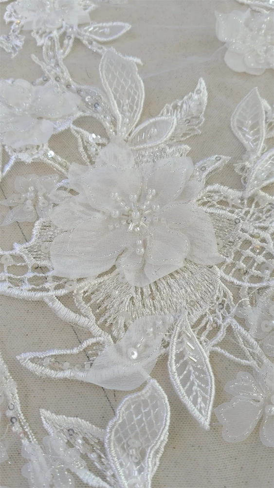 New Fantasy Fashion Africa Fabric 2025 Super Top Quality Heavy Handmade Beads Sequins Net Lace  For Party Evening Dresses