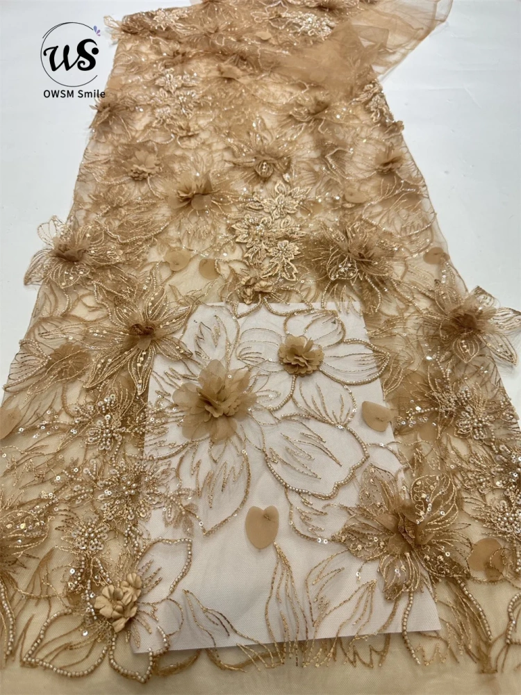2024 New Exquisite Net Lace 3D Embroidery Beads Sequins Dress, Evening Dress, Handmade, Affordable Luxury, Party, Top Quality