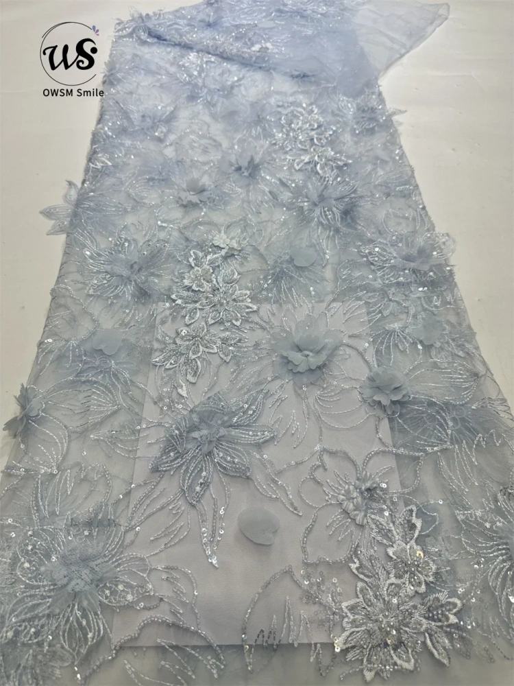 2024 New Exquisite Net Lace 3D Embroidery Beads Sequins Dress, Evening Dress, Handmade, Affordable Luxury, Party, Top Quality