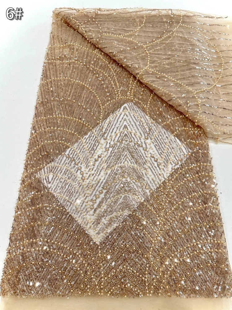 Newest Classical Embroidery Dresses for Women 2023 High Quality Lace Handmade Sequin Net Lace For Party Evening Dress