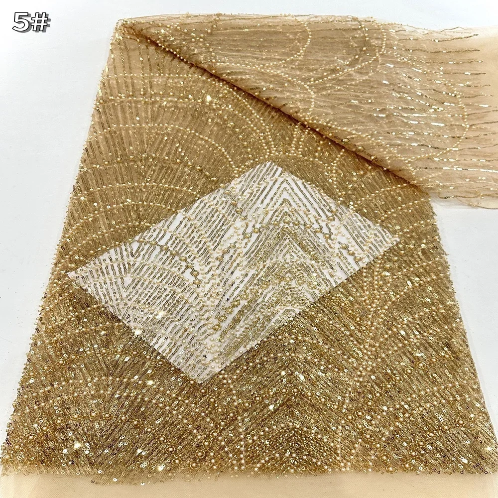 Newest Classical Embroidery Dresses for Women 2023 High Quality Lace Handmade Sequin Net Lace For Party Evening Dress