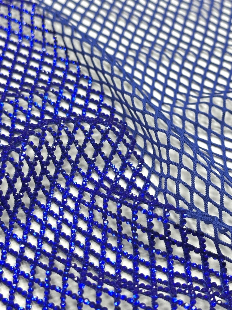 Luxury Design Hot On Sale Fabric Top Quality Handmade Embroidery Net Lace Rhinestone For Party Evening Dresses