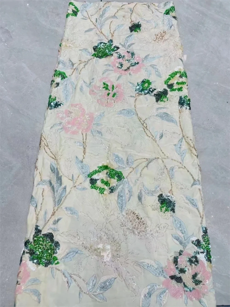 Unique Charm Luxury High-end New Fashion Design Fabric Handmade Embroidery Net Lace Beads For Making Women Wedding  Dress