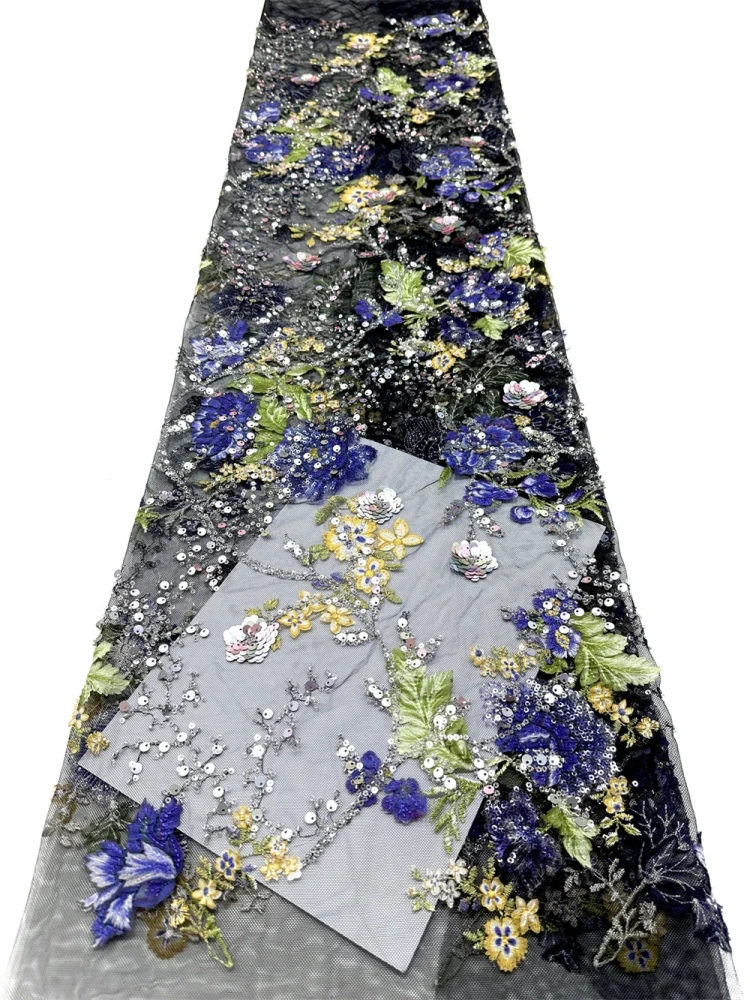 Exquisite Luxury Unique Charm Elegance New Fashion Design Fabrics Hand Embroidered Beads Making Women's Wedding Party