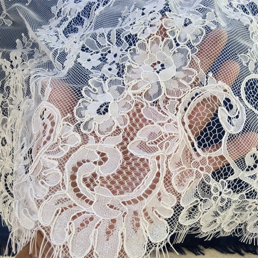 Small Wave Design Hot On Sale Fabric Top Quality Handmade  Embroidery Net Lace Rhinestone For Party Evening Dresses