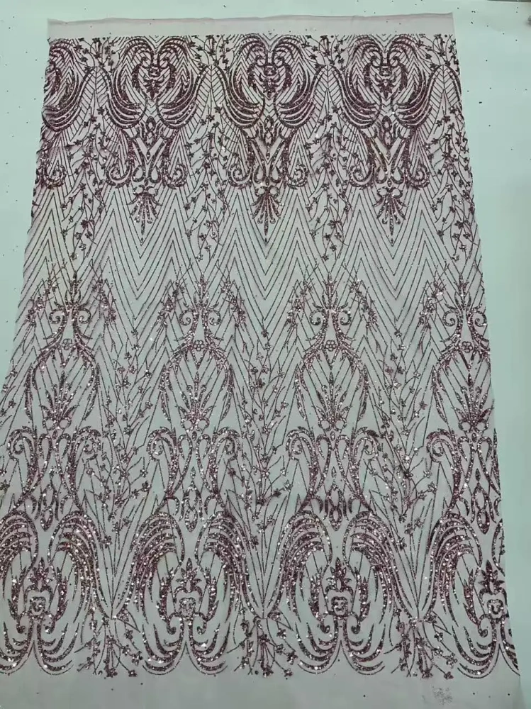 5Y OWSM Fashion Design Africa High Quality Handmade Embroidery Net Lace Gold Glue Glitter For Wedding or Evening Dresses
