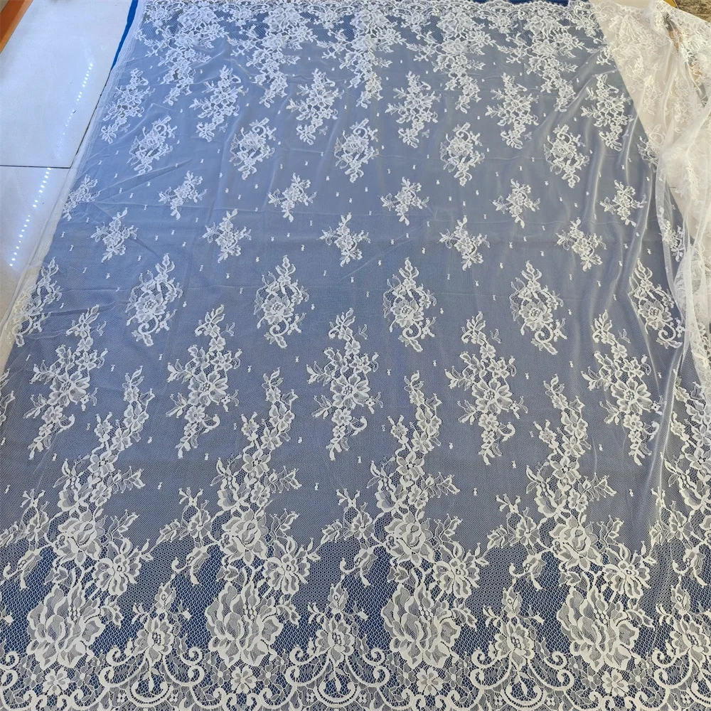 3.3Y New Arrival Exquisite Flowers Embroidered Net Lace Sequins Beads Super Top Quality French Design for Party Evening Dress