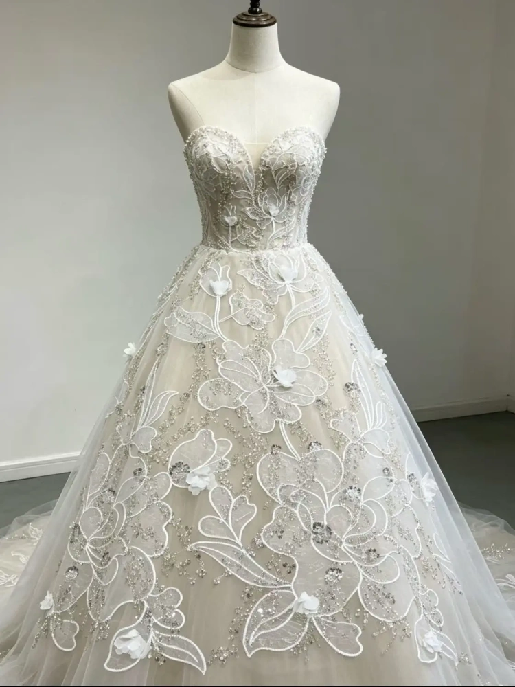High End White Laser Handmade Embroidery Net Lace Sequins Evening Party Dress Fabric Top Quality