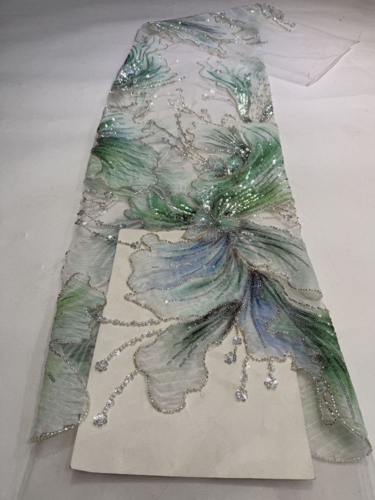 Mermaid Tail Collection Fashionable Fabric Hot Sale Noble Luxury Attractive New Fashion Design Fabric Handmade Embroidery Net Lace Beads For Making Women Wedding  Dress