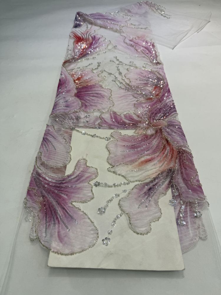 Mermaid Tail Collection Fashionable Fabric Hot Sale Noble Luxury Attractive New Fashion Design Fabric Handmade Embroidery Net Lace Beads For Making Women Wedding  Dress