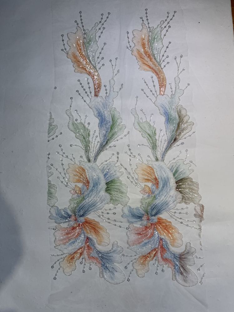 Mermaid Tail Collection Fashionable Fabric Hot Sale Noble Luxury Attractive New Fashion Design Fabric Handmade Embroidery Net Lace Beads For Making Women Wedding  Dress