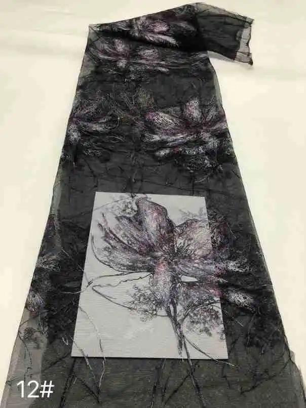 High-end Luxury Dignified Unique Elegance Quality Fabric Handmade Embroidery Net Lace Beads With For Making Women Wedding Dress