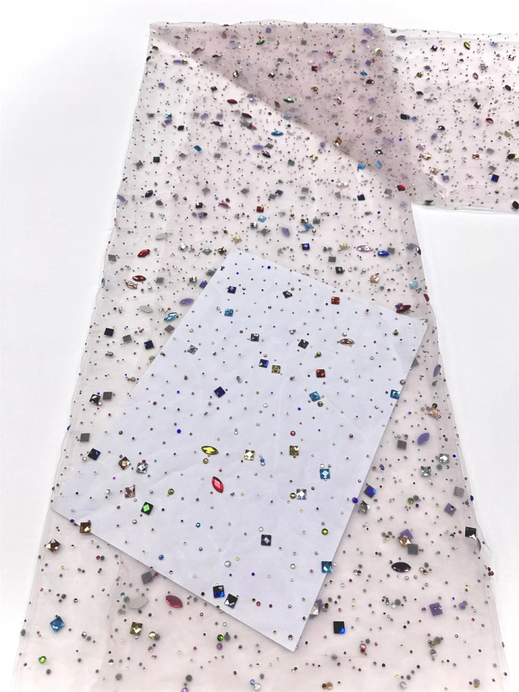 High-end Luxury Exquisite Colorful Quality Fabric Handmade Embroidery Net Lace Beads With For Making Women Wedding Dress