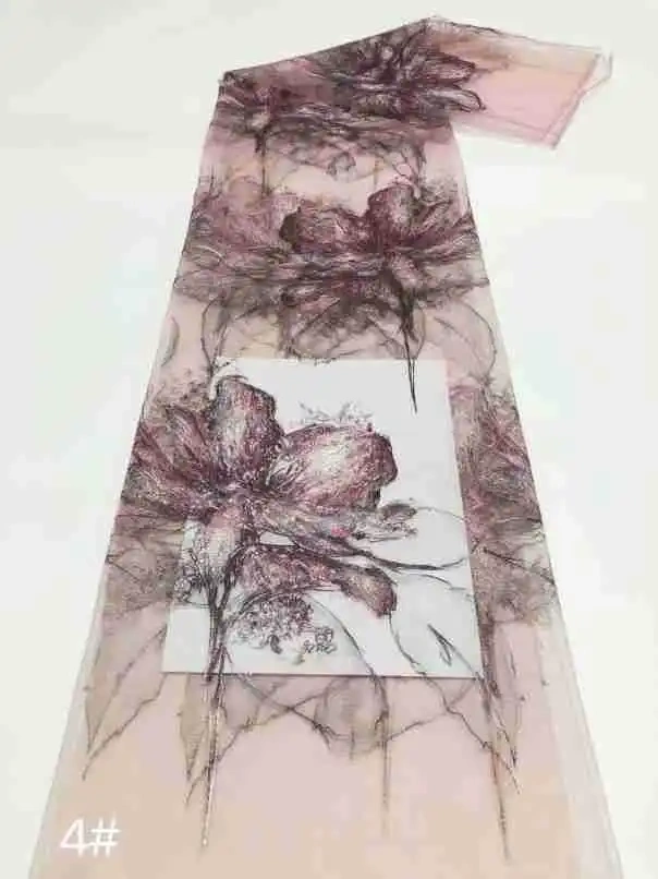High-end Luxury Dignified Unique Elegance Quality Fabric Handmade Embroidery Net Lace Beads With For Making Women Wedding Dress