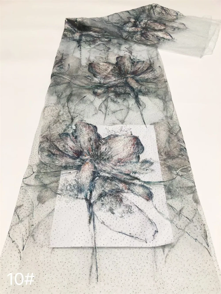 High-end Luxury Dignified Unique Elegance Quality Fabric Handmade Embroidery Net Lace Beads With For Making Women Wedding Dress