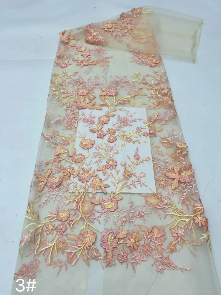 Dignified High-end Elegance Luxury Exquisite Quality Fabric Handmade Embroidery Net Lace With For Making Women Wedding Dress