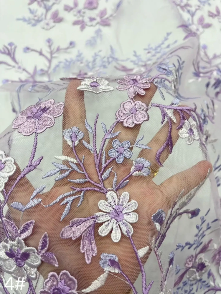 Dignified High-end Elegance Luxury Exquisite Quality Fabric Handmade Embroidery Net Lace With For Making Women Wedding Dress