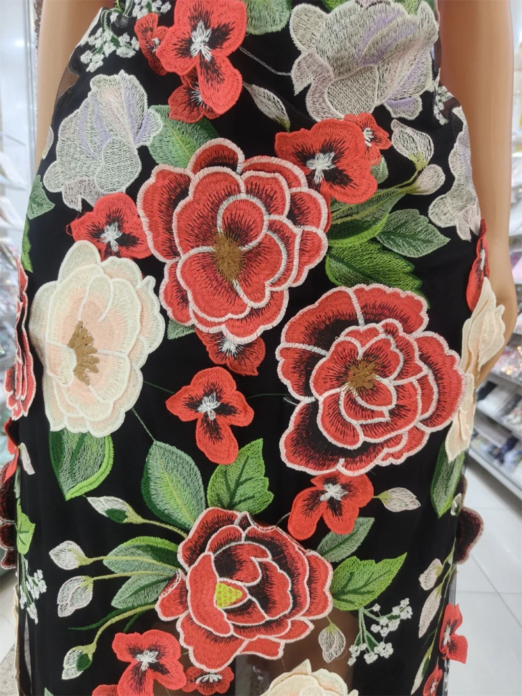 Dignified High-end Exquisite Hot Sale Attractive Quality Fabric Handmade Embroidery Net Lace With For Making Women Wedding Dress