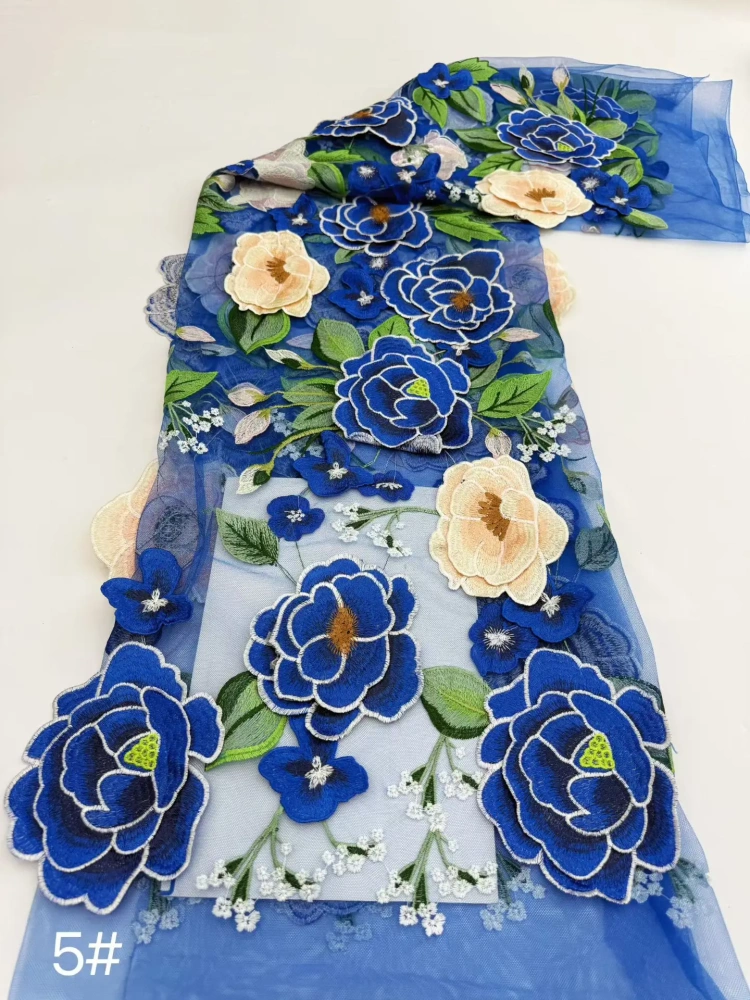 Dignified High-end Exquisite Hot Sale Attractive Quality Fabric Handmade Embroidery Net Lace With For Making Women Wedding Dress