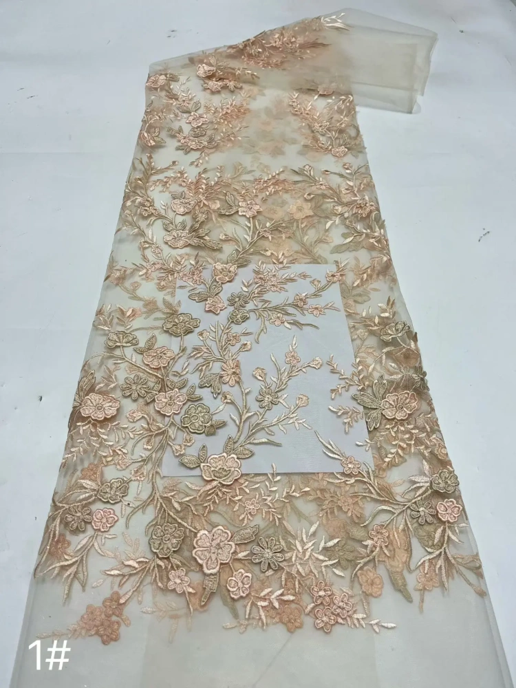 Dignified High-end Elegance Luxury Exquisite Quality Fabric Handmade Embroidery Net Lace With For Making Women Wedding Dress