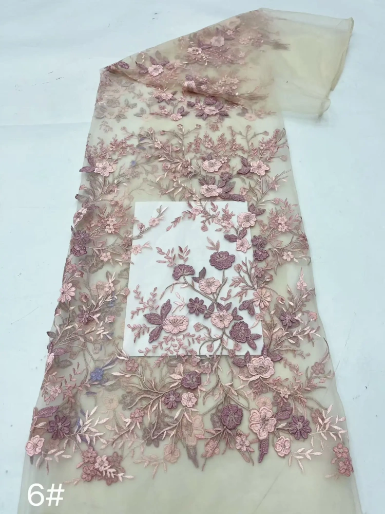 Dignified High-end Elegance Luxury Exquisite Quality Fabric Handmade Embroidery Net Lace With For Making Women Wedding Dress