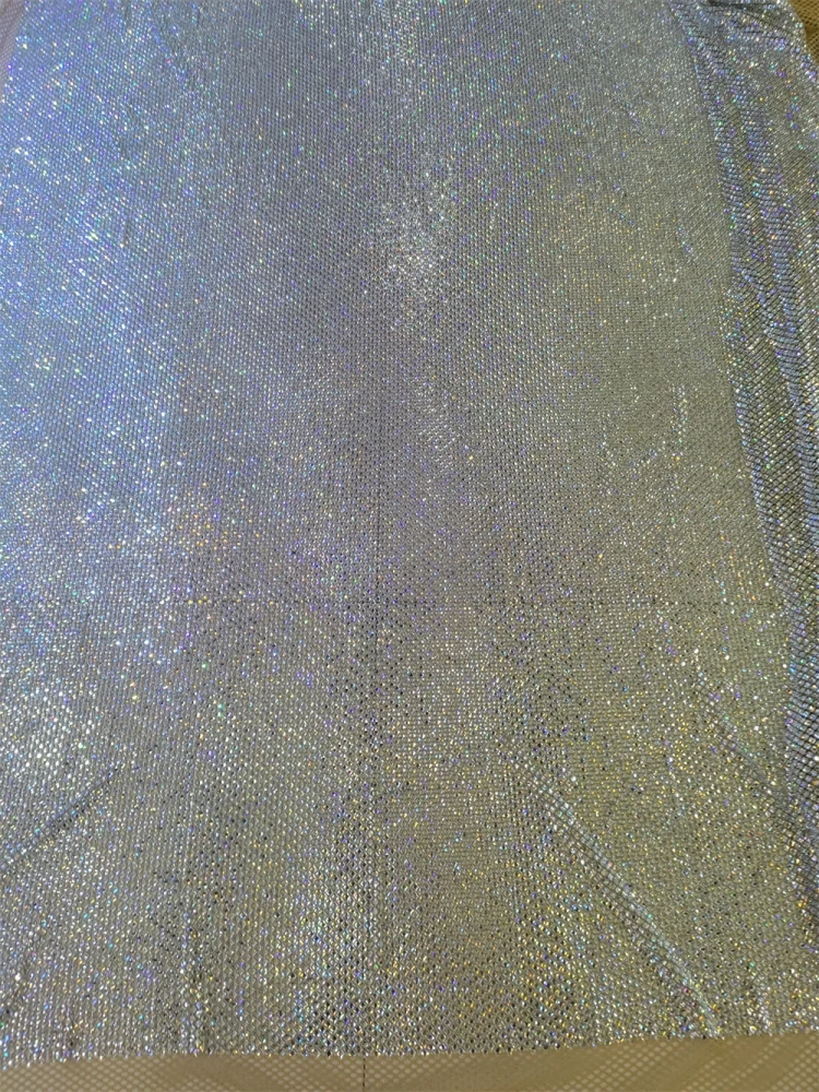 Super Top Quality 6*6 1.1m Handmade Rhinestone Net Lace For Wedding Women Gown Dress Lace Fabric Sell By 5 Yard 2025