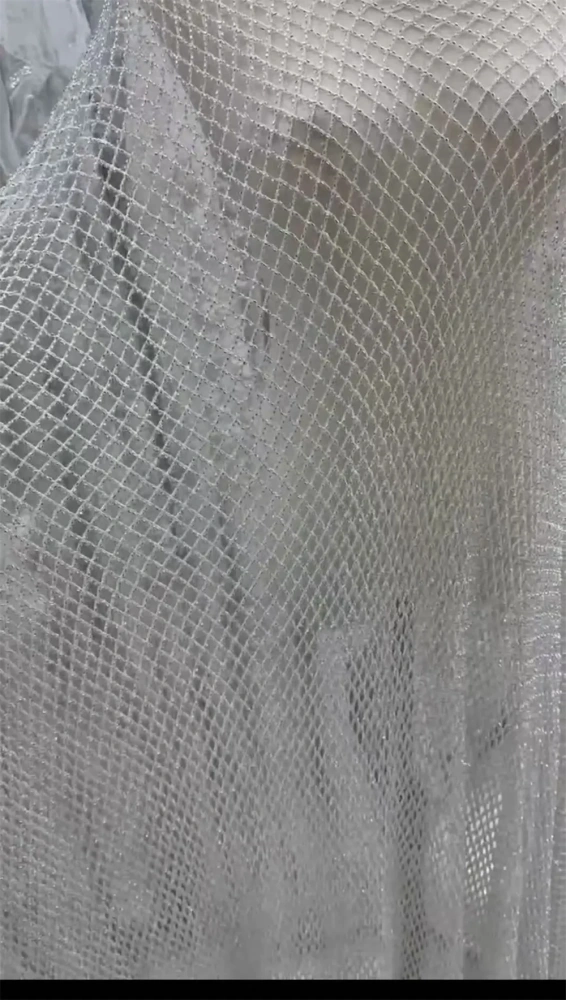 Luxury Elegance Hot Sale Exquisite Noble Quality Fabric Handmade Embroidery Net Lace Beads With For Making Women Wedding Dress