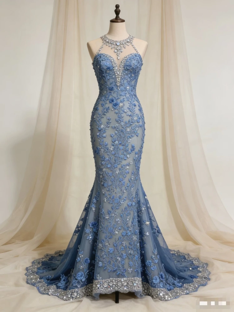 High-end Elegance Luxury Exquisite Unique Quality Fabric Handmade Embroidery Net Lace Beads With For Making Women Wedding Dress