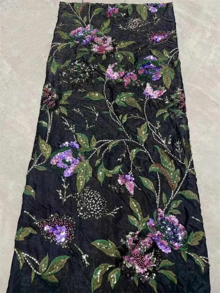 Hot Sale Unique Charm Elegance Dignified Quality Fabric Handmade Embroidery Net Lace Beads With For Making Women Wedding Dress